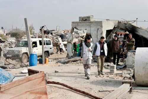A borehole in Gaza