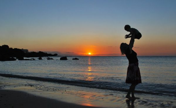 mother-at-sunset
