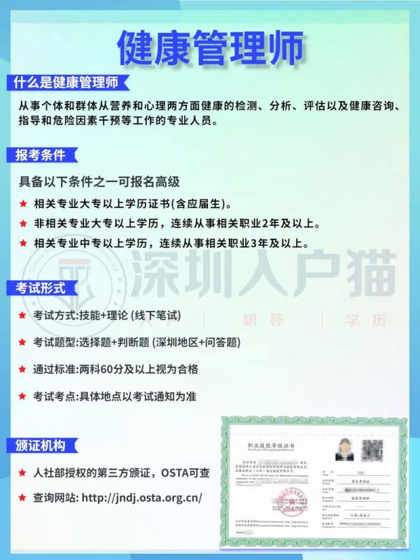 新健康管理師報名資格，你了解嗎？