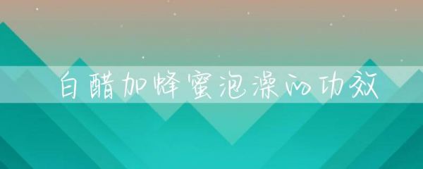 白醋加蜂蜜泡澡的功效-第1張圖片-彗行蜂蜜