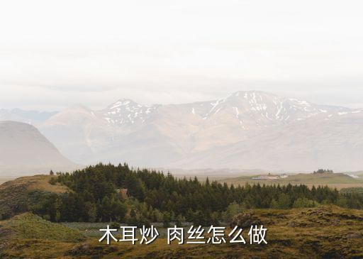  木耳炒 肉丝怎么做
