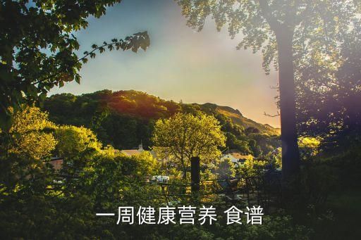 一周健康營(yíng)養(yǎng) 食譜