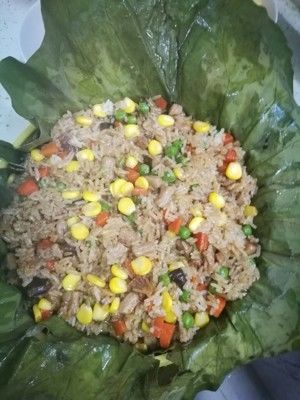美味的荷叶饭的做法步骤 第3步