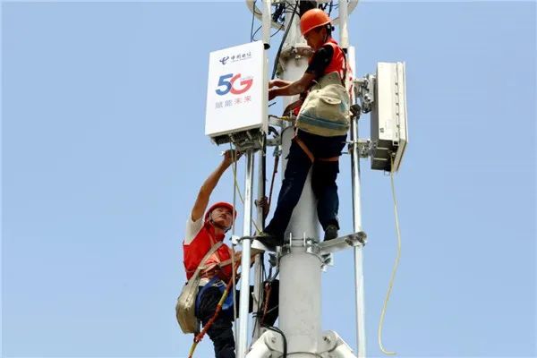 中國電信安徽公司加快推進5G新基建進程。（潘春陽 攝）