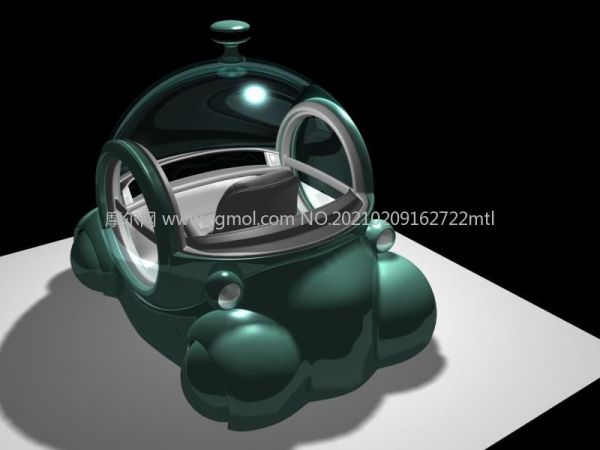 卡通风格的大数据自动驾驶汽车3D模型