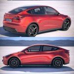 特斯拉 Model Y 2021电动车汽车3D模型下载 (MAX,FBX,OBJ,3D Models)