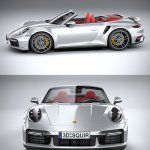 保时捷 911 Turbo S Cabrio 2021敞篷车汽车3D模型下载（FBX,OBJ,MAX,C4D）
