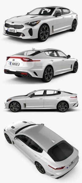 2020起亚Kia Stinger GT汽车3D模型（OBJ,FBX,MAX）