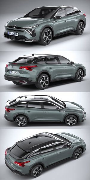 2022款雪铁龙Citroen C5 X凡尔赛汽车3D模型（OBJ,FBX,MAX,C4D,LWO）