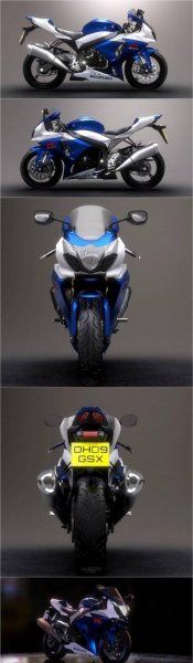 铃木 GSX-R1000 3D 摩托车模型下载 (MAX,FBX,OBJ,TEX,3D Models)