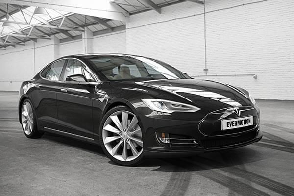 特斯拉Tesla Model S 完美汽车电动车3D模型下载（C4D,MAX,OBJ,FBX）