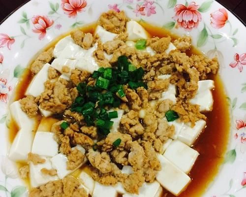 美味健康，肉末雞蛋蒸豆腐的做法（家常菜譜）