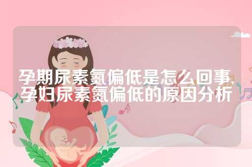 孕期尿素氮偏低是怎么回事,孕婦尿素氮偏低的原因分析