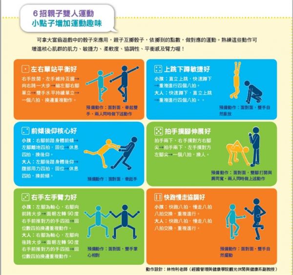 ６招亲子双人运动。(图/大家健康杂志提供)