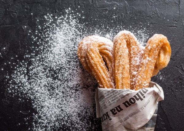 Churros con azúcar