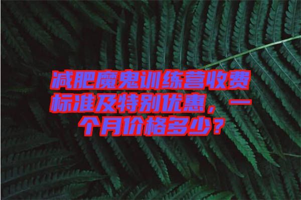 減肥魔鬼訓(xùn)練營收費(fèi)標(biāo)準(zhǔn)及特別優(yōu)惠，一個月價格多少？