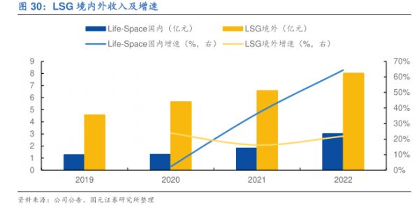 LSG境內外收入及增速 - 2024年01月 - 行業(yè)研究數(shù)據