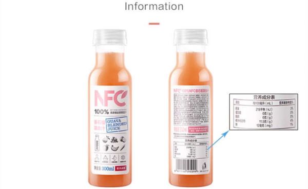 100%NFC果汁番石榴汁配料表及保质期多久,农夫山泉NFC番石榴味