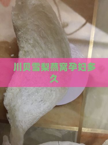 川貝雪梨燕窩孕婦多久