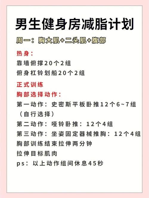 男士减脂塑形健身计划