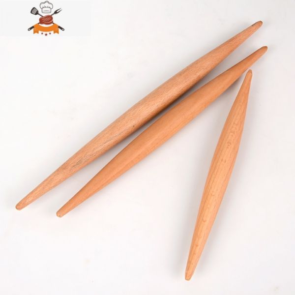 櫸木烘焙工具大小號(hào)實(shí)木兩頭尖搟面棒餃子皮家用搟面杖
