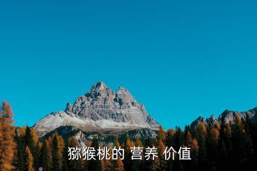 獼猴桃的 營(yíng)養(yǎng) 價(jià)值