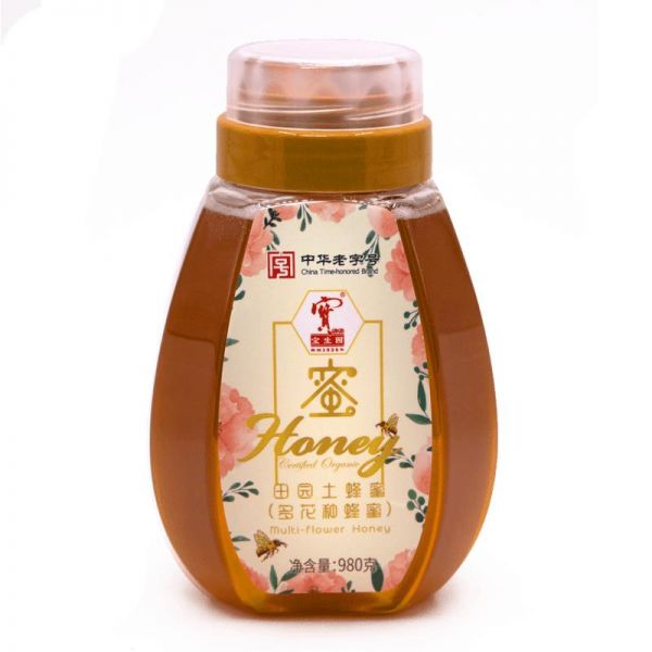【蜂蜜12】枸杞大棗蜂蜜泡水喝的功效:中華老字號(hào)寶生園正品田園百花蜜蜂蜜便攜擠壓式小瓶2040