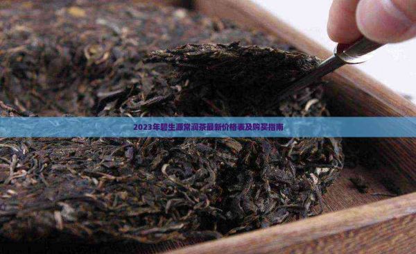 2023年碧生源常潤茶最新價格表及購買指南
