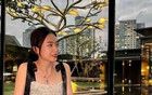 富婆甘比穿著自己鉤織的衣服上海出游，45歲