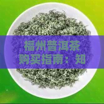 福州普洱茶購買指南：知名茶葉市場一覽