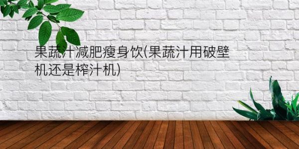 果蔬汁減肥瘦身飲(果蔬汁用破壁機還是榨汁機)