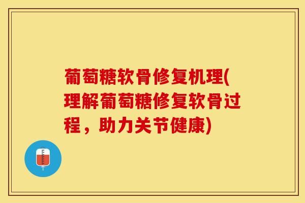 葡萄糖软骨修复机理(理解葡萄糖修复软骨过程，助力关节健康)-第1张图片-氨糖科普网