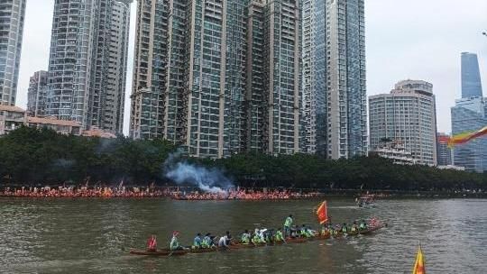 五月初五，过百条飞龙趁寺右景二沙景