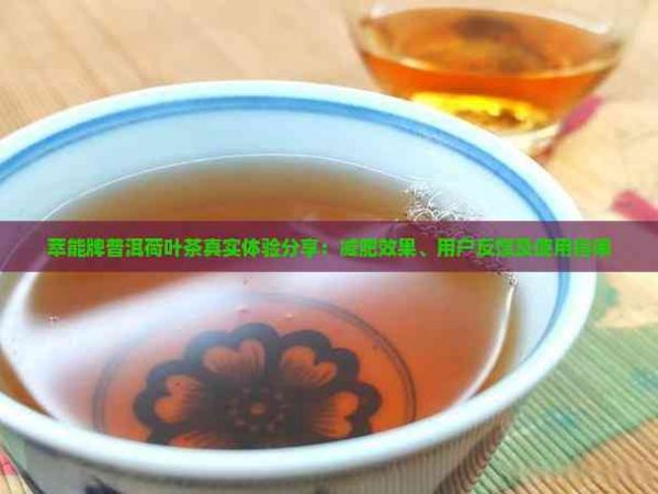 萃能牌普洱荷葉茶真實體驗分享：減肥效果、用戶反饋及使用指南