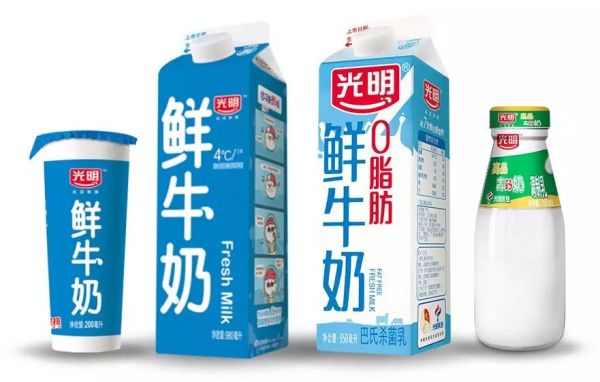 光明鮮奶系列包裝設計 