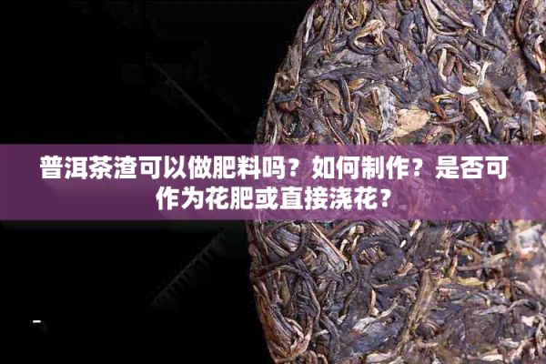 普洱茶渣可以做肥料嗎?如何制作?是否可作為花肥或直接澆花?