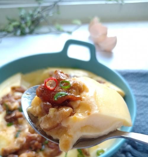 清爽美味的日本豆腐肉末蒸蛋（健康又营养的家常菜）