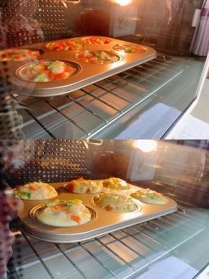 超美味的快手低脂健康早餐~蔬菜鸡蛋杯的做法 步骤5
