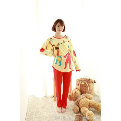 孕妇家居服 孕妇纯棉服 哺乳服 月子服 好福份睡衣秋季长袖纯棉）孕妇装 纤妮仙子长袖孕妇