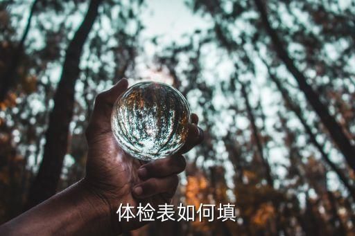 体检表如何填