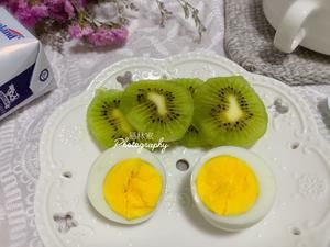『易林家』【快手早餐系列】No.1 奇亚籽混合即食麦片+牛奶+鸡蛋+猕猴桃+坚果的做法 步骤3