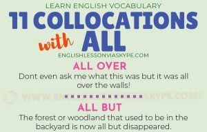 11 Collocations with ALL. Improve English speaking. Learn English with Harry at www.englishlessonviaskype.com #learnenglish #englishlessons #tienganh #EnglishTeacher #vocabulary #ingles #อังกฤษ #английский #aprenderingles #english #cursodeingles #учианглийский #vocabulário #dicasdeingles #learningenglish #ingilizce #englishgrammar #englishvocabulary #ielts #idiomas