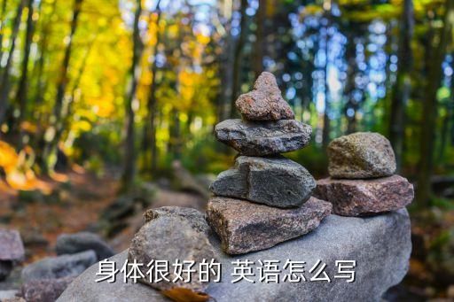 身体很好的 英语怎么写