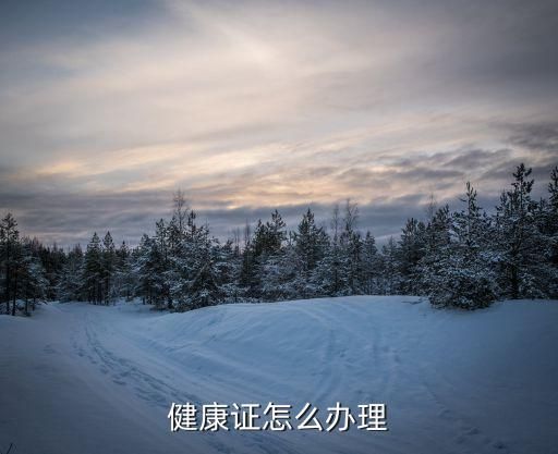 健康证怎么办理