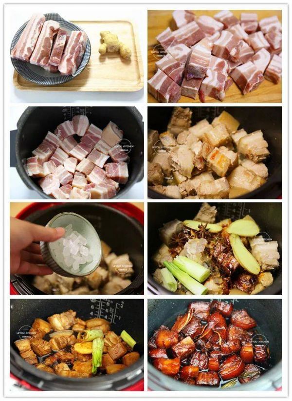 原创4种电饭锅炖肉方法，简单方便，炖好的肉红亮诱人，不输传统做法