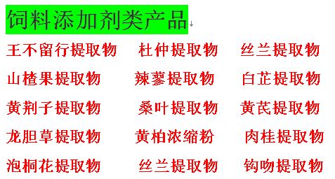 饲料添加剂类产品