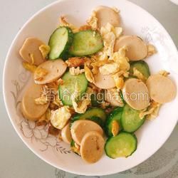黄瓜火腿炒鸡蛋的做法[图]