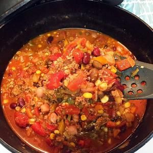 Turkey Chilli/美式火鸡肉杂蔬豆子辣酱汤－健康Paleo版的做法 步骤4