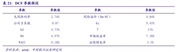 DCF参数假设 - 2023年08月 - 行业研究数据