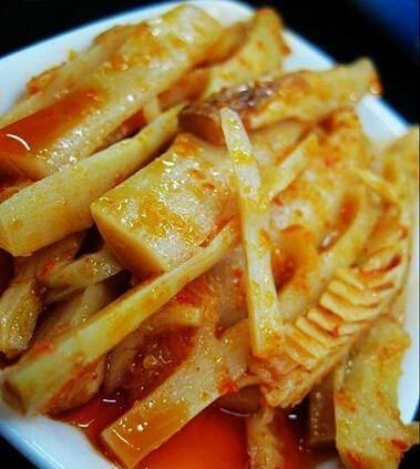 百姓家常菜:油辣冬笋尖做法